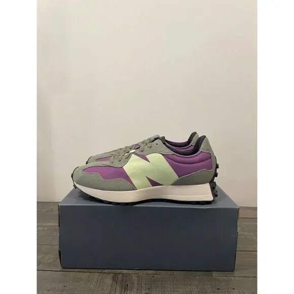 New Balance 327 Men Sz 10.5-12 Casual Retro Shoe Green White Sneaker Trainer NEW - Picture 6 of 13